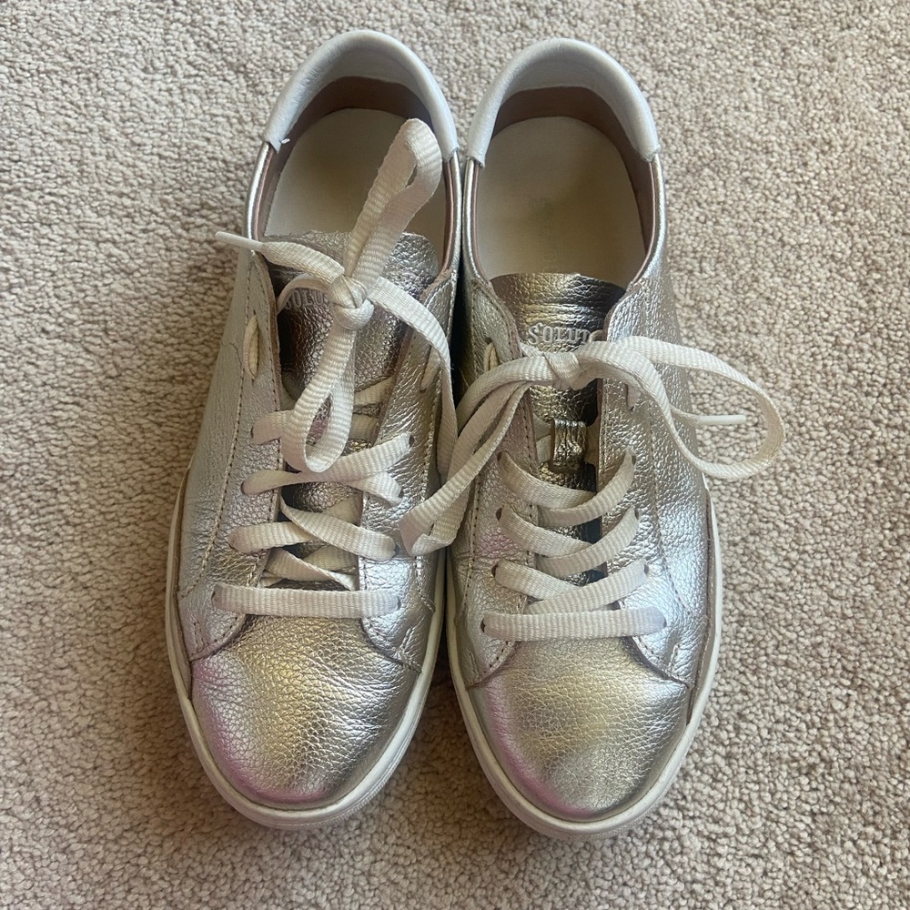 SOLUDOS Classic Leather Ibiza Sneaker (Silver)